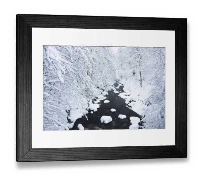 Framed Print : River and snow Framed Print : River and snow