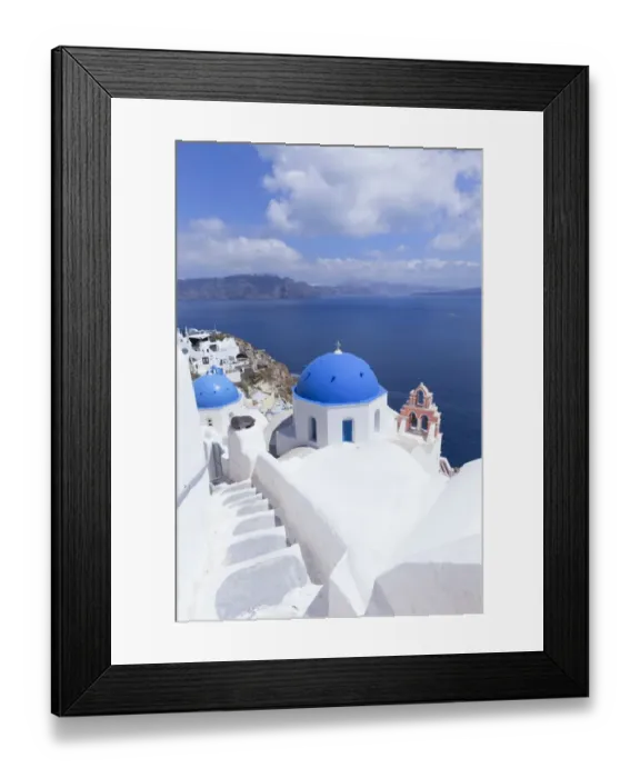 Framed Print : Santorini town stairs Framed Print : Santorini town stairs