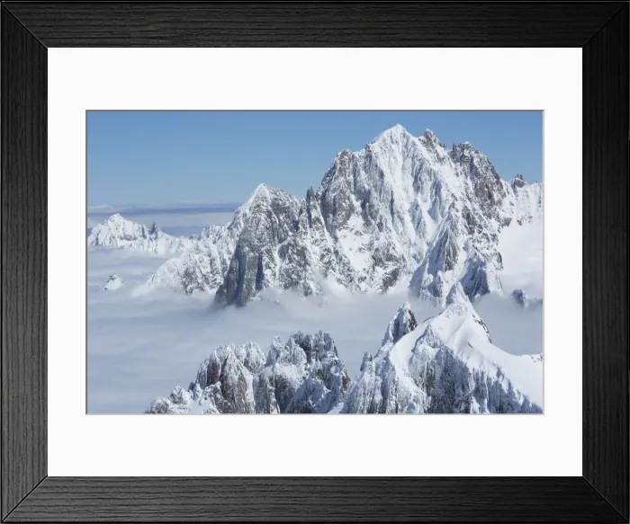 Framed Print : High mountain peaks of Chamonix Framed Print : High mountain peaks of Chamonix