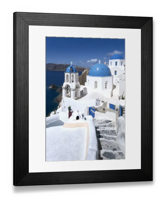 Framed Print : Santorini town stairs Framed Print : Santorini town stairs
