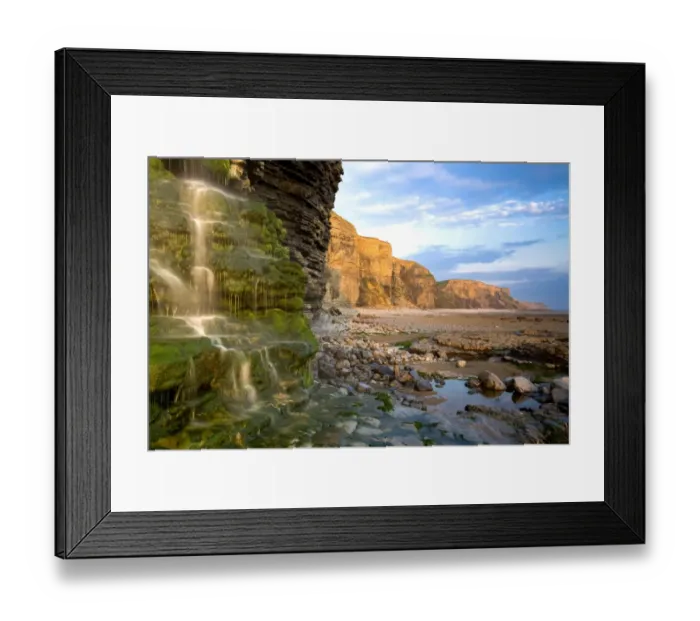 Framed Print : Waterfall on England coast Framed Print : Waterfall on England coast
