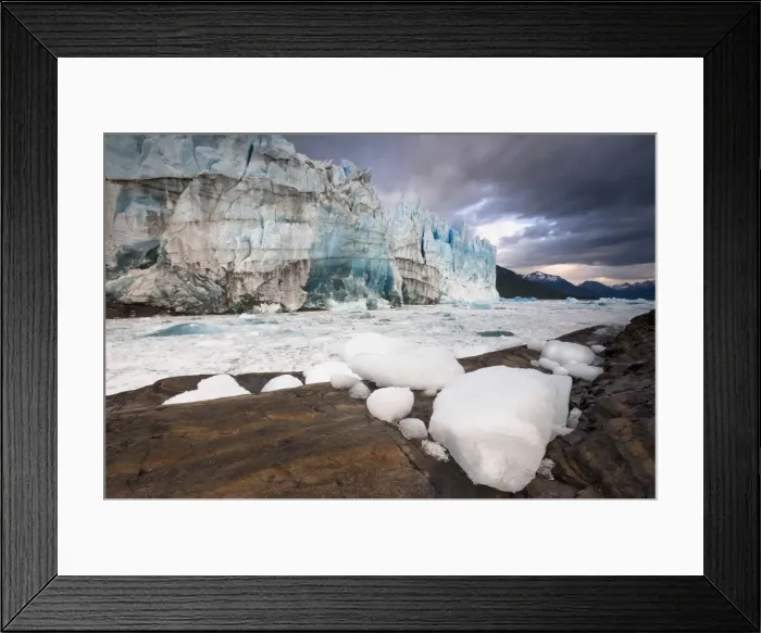 Framed Print : Ice blocks and Perito Moreno Glacier Framed Print : Ice blocks and Perito Moreno Glacier