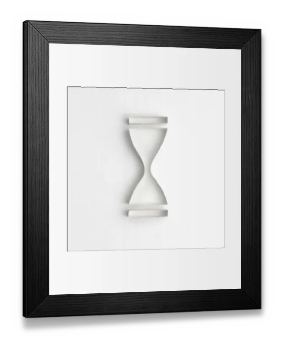 Framed Print : Origami time glass