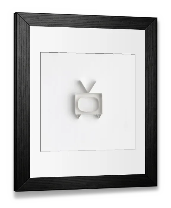 Framed Print : Origami TV Framed Print : Origami TV