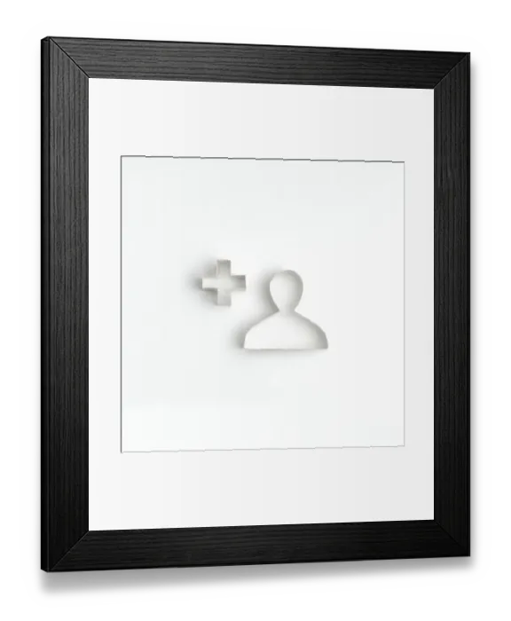 Framed Print : Origami. new friend icon made origami style Framed Print : Origami. new friend icon made origami style