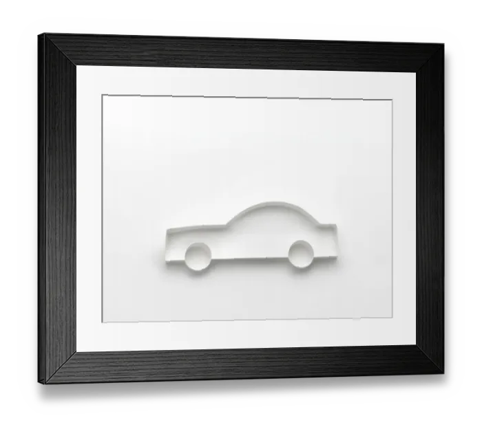 Framed Print : Origami car Framed Print : Origami car