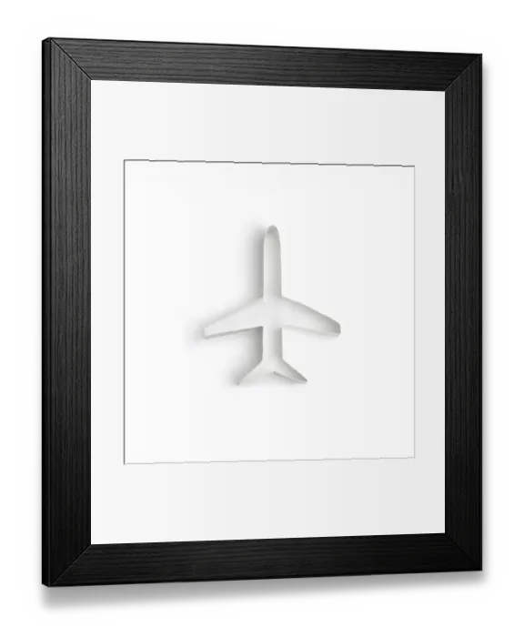 Framed Print : Origami. a plane made origami style Framed Print : Origami. a plane made origami style