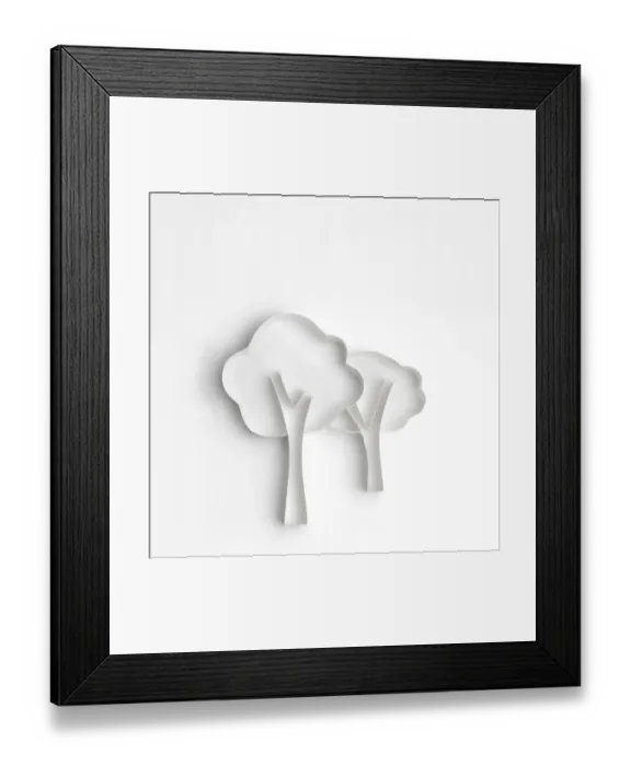 Framed Print : Origami, trees Framed Print : Origami, trees
