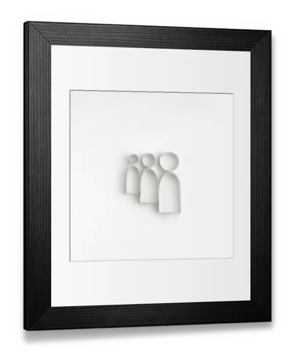 Framed Print : Origami, headphones Framed Print : Origami, headphones