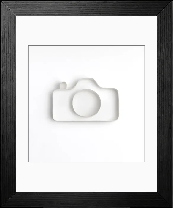 Framed Print : Origami. a camera made origami style Framed Print : Origami. a camera made origami style
