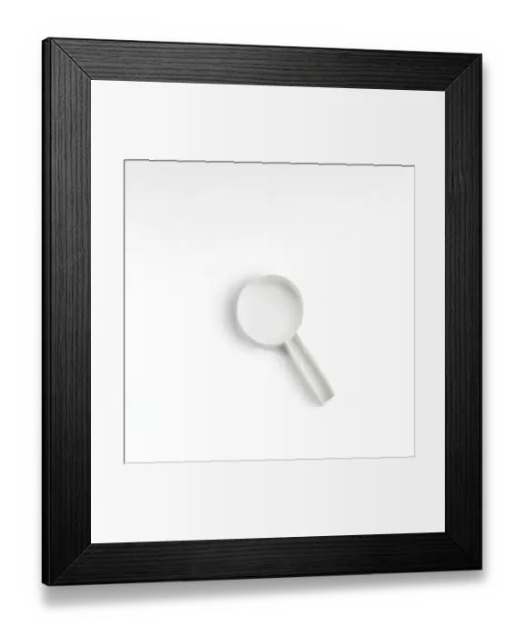 Framed Print : Origami magnifying glass Framed Print : Origami magnifying glass