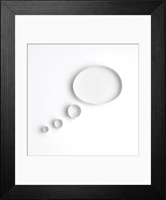 Framed Print : Origami bubbles of thinking Framed Print : Origami bubbles of thinking
