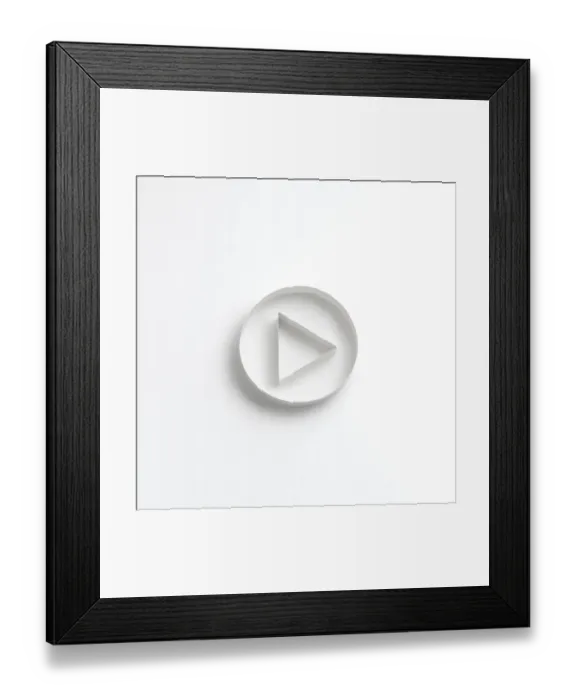 Framed Print : Origami play button Framed Print : Origami play button