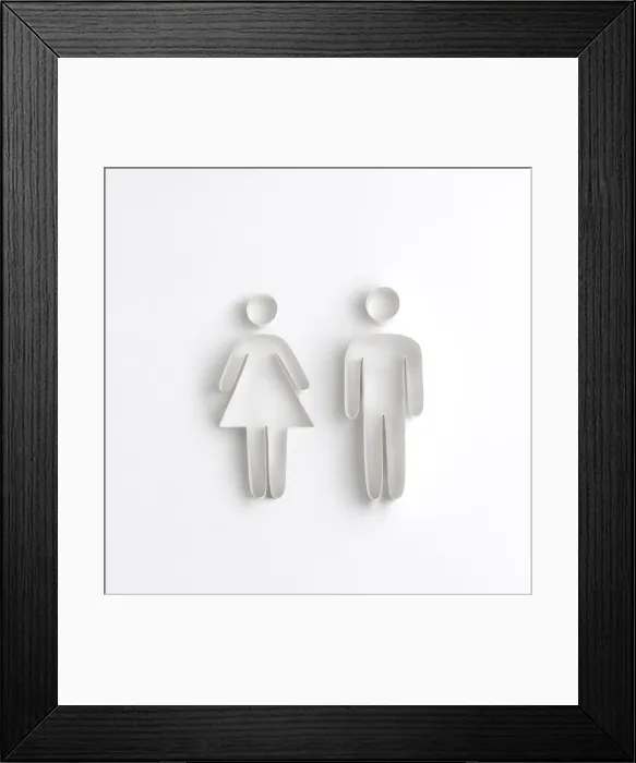 Framed Print : Origami couple Framed Print : Origami couple