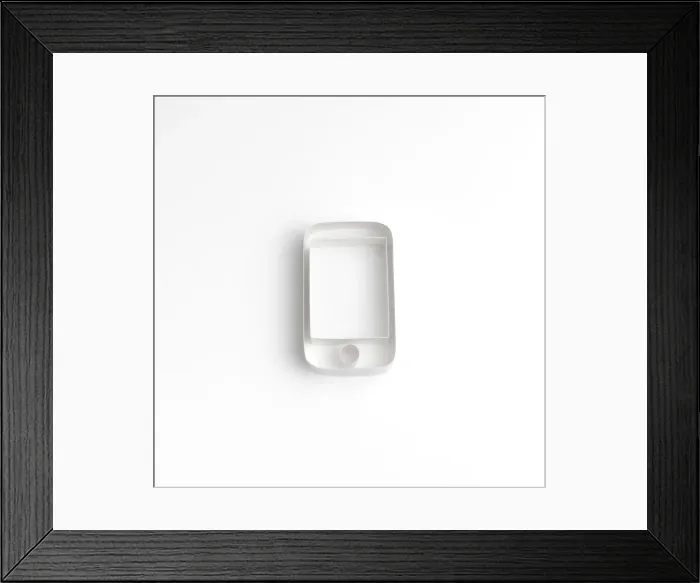 Framed Print : Origami iphone Framed Print : Origami iphone