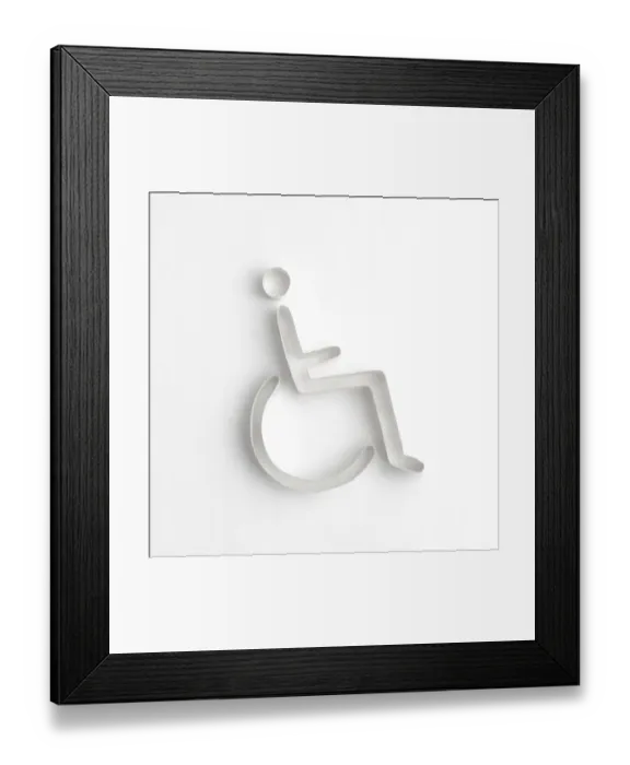 Framed Print : Origami wheelchair Framed Print : Origami wheelchair