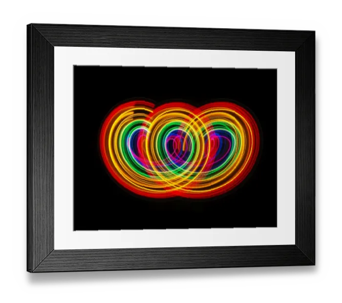 Framed Print : Traces of colored light Framed Print : Traces of colored light