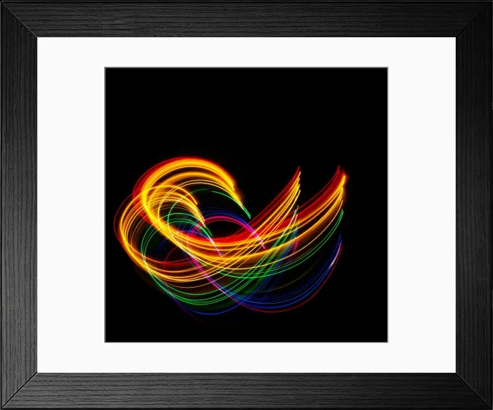 Framed Print : Traces of colored light Framed Print : Traces of colored light