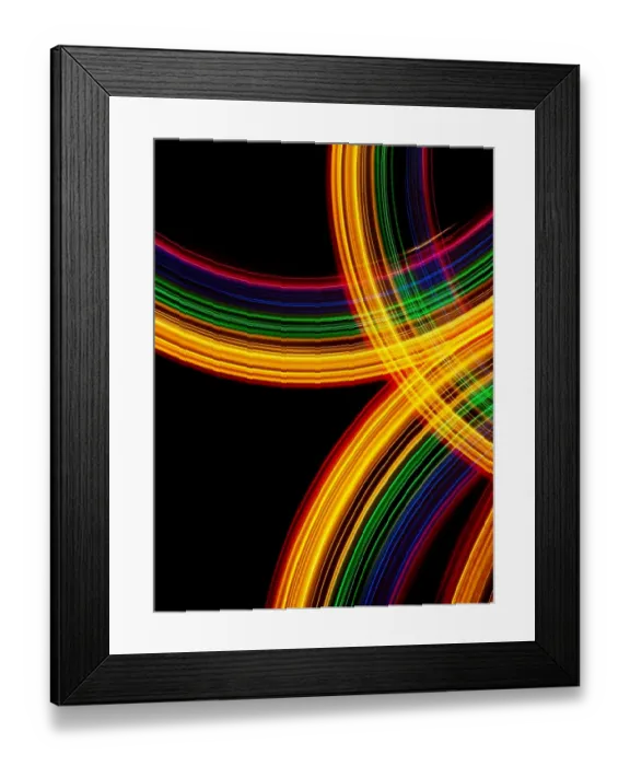 Framed Print : Traces of colored light Framed Print : Traces of colored light