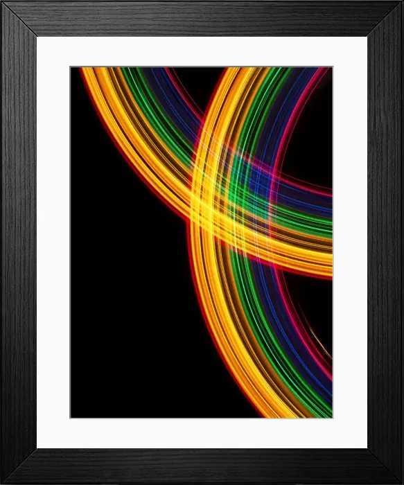Framed Print : Traces of colored light Framed Print : Traces of colored light