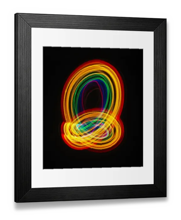 Framed Print : Traces of colored light Framed Print : Traces of colored light