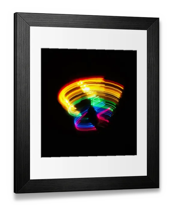 Framed Print : Traces of colored light Framed Print : Traces of colored light