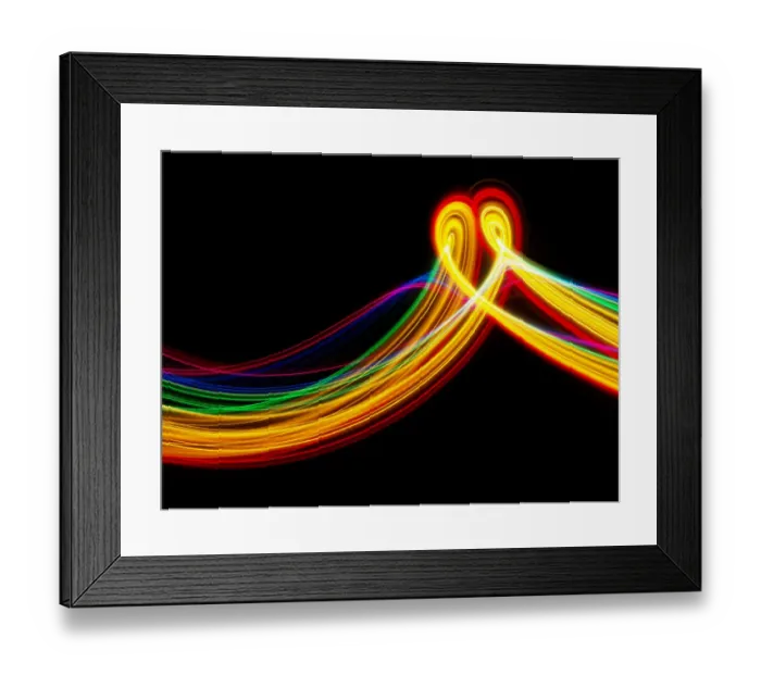 Framed Print : Traces of colored light Framed Print : Traces of colored light