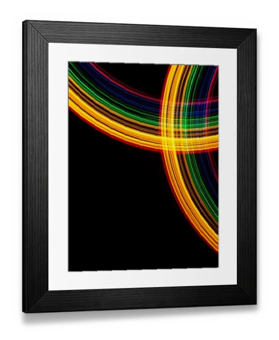 Framed Print : Traces of colored light