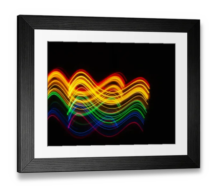 Framed Print : Traces of colored light Framed Print : Traces of colored light