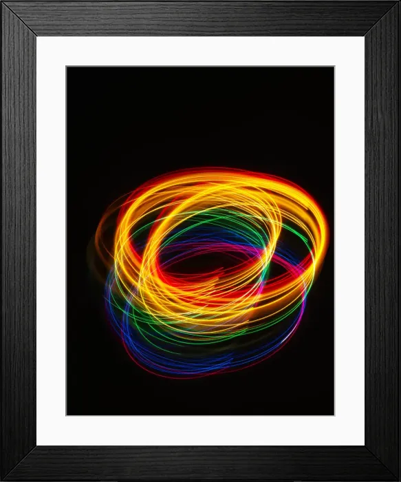 Framed Print : Traces of colored light Framed Print : Traces of colored light
