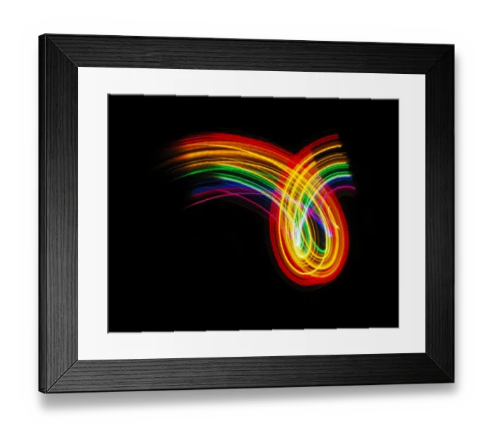 Framed Print : Traces of colored light Framed Print : Traces of colored light