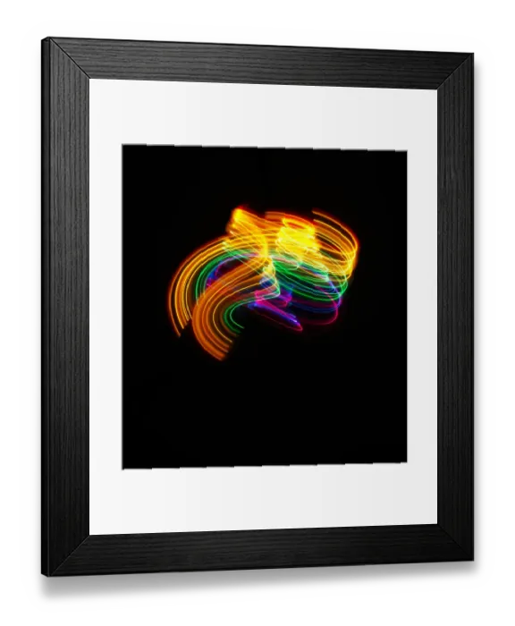 Framed Print : Traces of colored light Framed Print : Traces of colored light