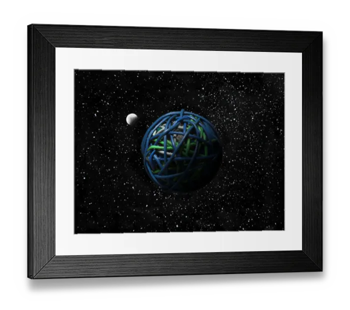 Framed Print : A cable ball in space Framed Print : A cable ball in space