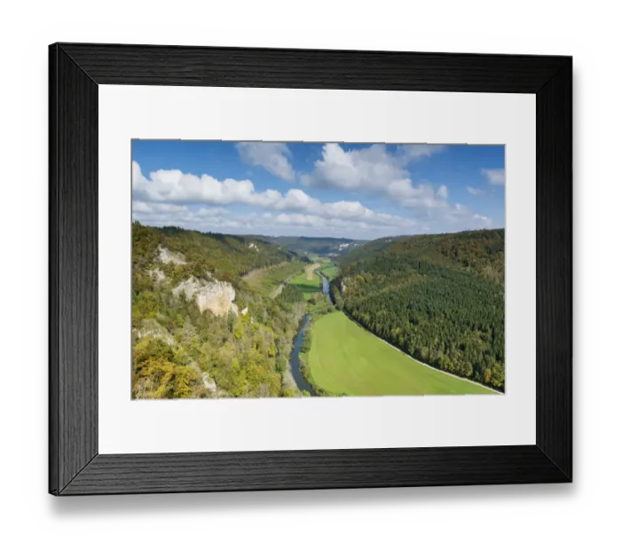 Framed Print : Danube Valley seen from Knopfmacherfelsen rock in the autumn, Baden-Wurttemberg, Germany