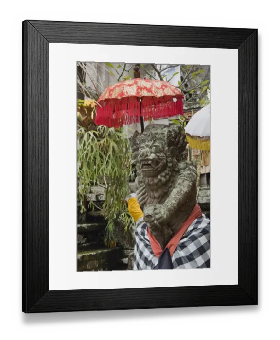 Framed Print : Temple guardian, decorated stone figure, Pura Desa Temple, Ubud, Bali, Indonesia Framed Print : Temple guardian, decorated stone figure, Pura Desa Temple, Ubud, Bali, Indonesia