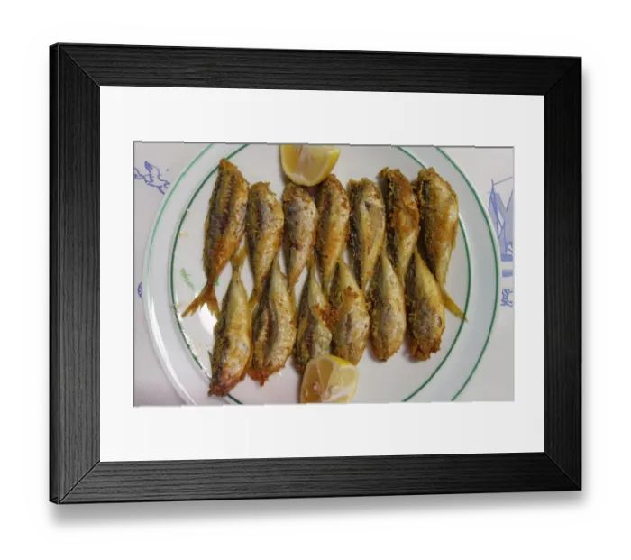 Framed Print : Hamsi, fried anchovies, Black Sea Region, Turkey