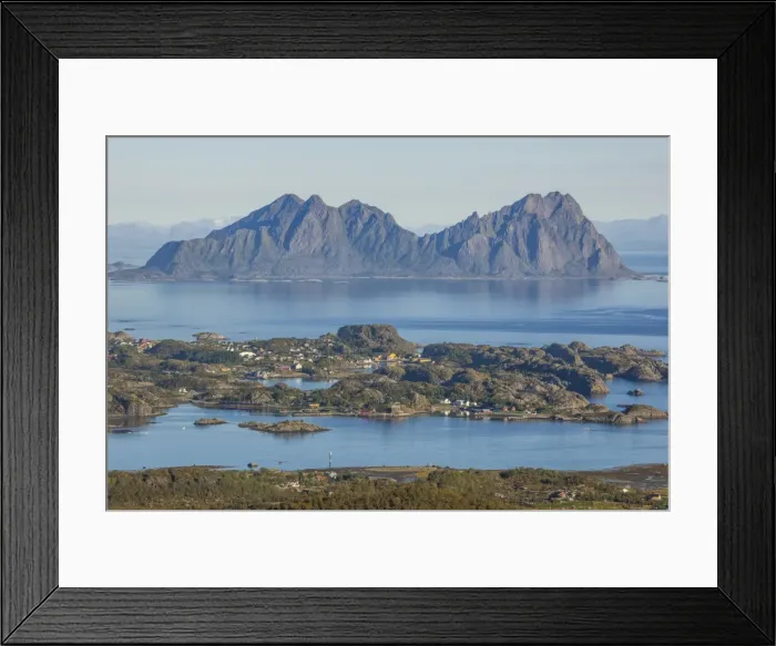 Framed Print : View from Mt Glomtinden of the village of Kabelvag, the island of Lille Molla and the Vestfjord, Austvagoy or Austvagoya island, Lofoten, Nordland, Norway Framed Print : View from Mt Glomtinden of the village of Kabelvag, the island of Lille Molla and the Vestfjord, Austvagoy or Austvagoya island, Lofoten, Nordland, Norway