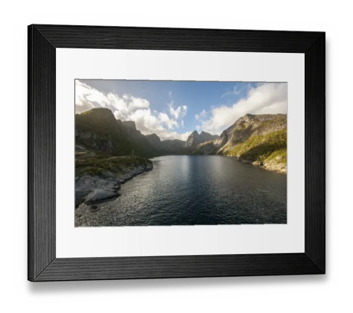Framed Print : Djupfjorden on the island of Moskenesoya, Lofoten, Nordland, Norway Framed Print : Djupfjorden on the island of Moskenesoya, Lofoten, Nordland, Norway