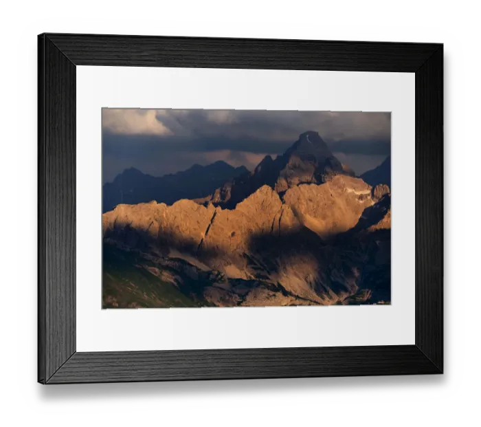 Framed Print : Dark clouds above the Allgau Alps, with peaks of Hochvogel, Oberstdorf, Bavaria, Germany Framed Print : Dark clouds above the Allgau Alps, with peaks of Hochvogel, Oberstdorf, Bavaria, Germany