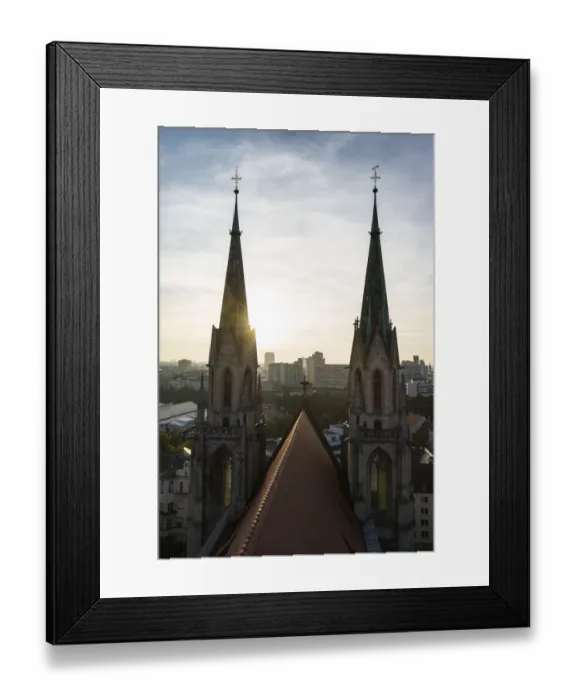 Framed Print : Towers of St Pauls Church, Munich, Upper Bavaria, Bavaria, Germany Framed Print : Towers of St Pauls Church, Munich, Upper Bavaria, Bavaria, Germany