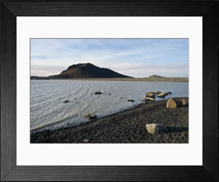 Framed Print : One of the dams of the Karahnjukar hydropower plant project with Halslon water reservoir, Eastern Highlands, Iceland Framed Print : One of the dams of the Karahnjukar hydropower plant project with Halslon water reservoir, Eastern Highlands, Iceland