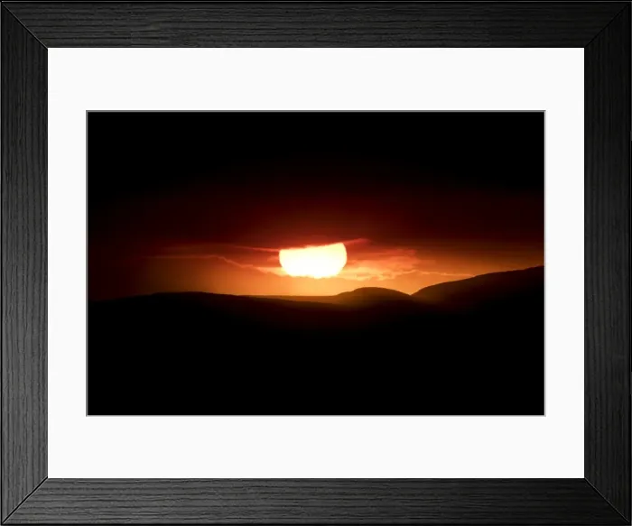 Framed Print : Sunset behind the ash and gas cloud of the Holuhraun fissure eruption, near the volcano Baroarbunga, highlands, Northeast Iceland, Iceland Framed Print : Sunset behind the ash and gas cloud of the Holuhraun fissure eruption, near the volcano Baroarbunga, highlands, Northeast Iceland, Iceland