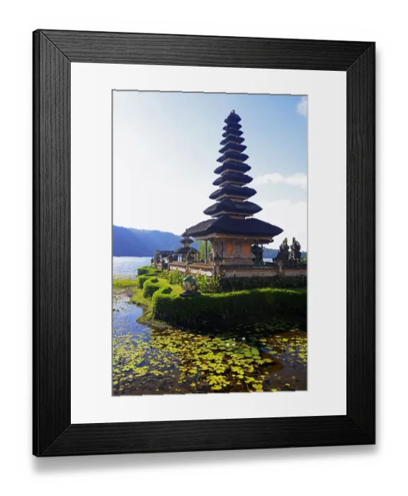 Framed Print : Pura Ulun Danu Bratan Temple or Pura Bratan Temple, in Lake Bratan, highlands of central Bali, Bedugul area, Bali, Indonesia Framed Print : Pura Ulun Danu Bratan Temple or Pura Bratan Temple, in Lake Bratan, highlands of central Bali, Bedugul area, Bali, Indonesia