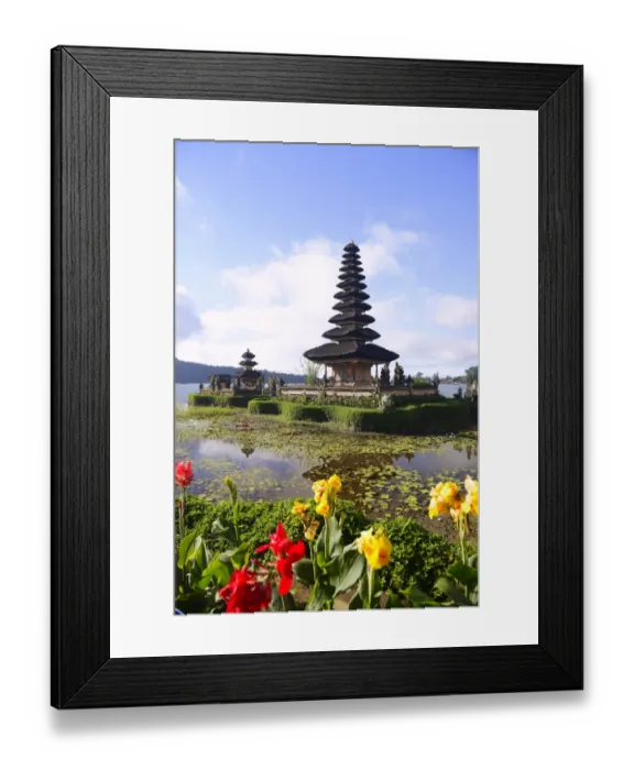 Framed Print : Pura Ulun Danu Bratan Temple or Pura Bratan Temple, in Lake Bratan, highlands of central Bali, Bedugul area, Bali, Indonesia Framed Print : Pura Ulun Danu Bratan Temple or Pura Bratan Temple, in Lake Bratan, highlands of central Bali, Bedugul area, Bali, Indonesia