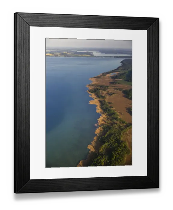 Framed Print : Aerial view, Waren National Park, Waren, Mecklenburg Lake District or Mecklenburg Lakeland, Mecklenburg-Western Pomerania, Germany