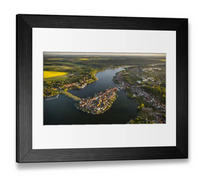 Framed Print : Aerial view, Malchow with Malchower See lake and the island with the historic centre and its old market square, Malchow, Mecklenburg Lake District, Mecklenburg-Western Pomerania, Germany Framed Print : Aerial view, Malchow with Malchower See lake and the island with the historic centre and its old market square, Malchow, Mecklenburg Lake District, Mecklenburg-Western Pomerania, Germany