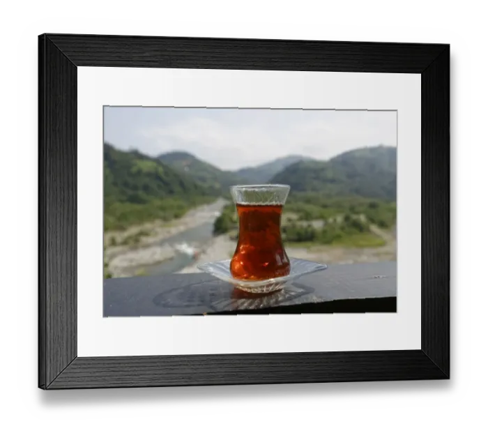 Framed Print : Glass with tea, Firtina Valley, Rize Province, Pontic Mountains, Black Sea Region, Turkey Framed Print : Glass with tea, Firtina Valley, Rize Province, Pontic Mountains, Black Sea Region, Turkey