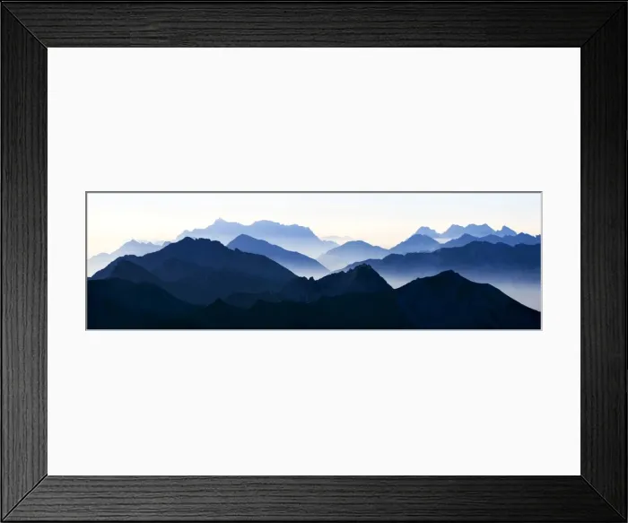 Framed Print : Peaks of the Allgau Alps in steplike arrangement in the early morning, Oberstdorf, Bavaria, Germany Framed Print : Peaks of the Allgau Alps in steplike arrangement in the early morning, Oberstdorf, Bavaria, Germany