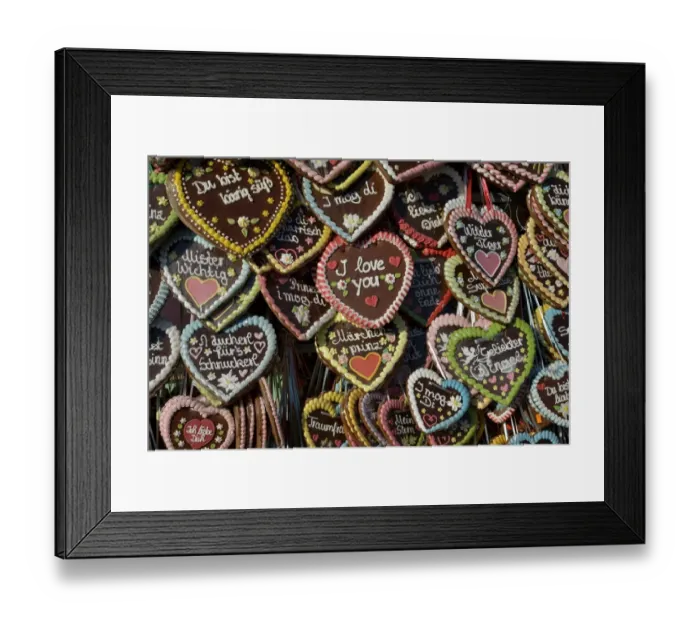 Framed Print : Gingerbread hearts at a stall, Oktoberfest, Munich, Upper Bavaria, Bavaria, Germany Framed Print : Gingerbread hearts at a stall, Oktoberfest, Munich, Upper Bavaria, Bavaria, Germany
