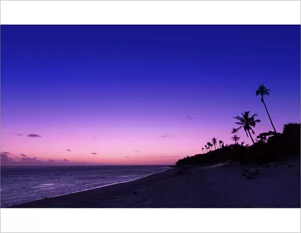 Beach at sunset, The Coral Coast, Viti Levu Island, Fiji